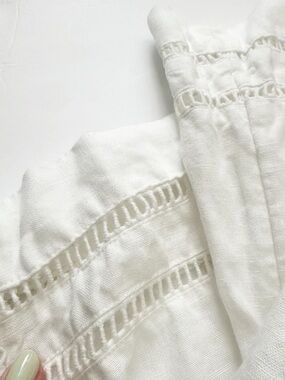 Chicos The Linen Ladder Straight Leg Pants Size 6